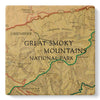 Great Smoky Mountains Vintage Map Coasters