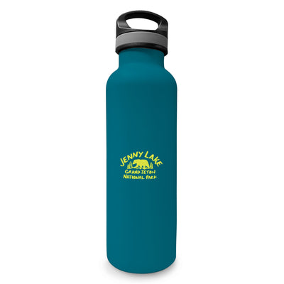 Jenny Lake Grand Teton Ill. Map Insulated Water Bottle