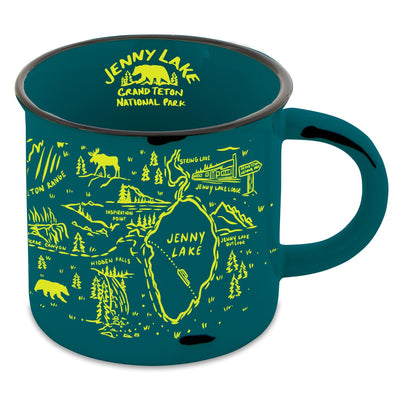 Jenny Lake Grand Teton Illustrated Map Camp Mug