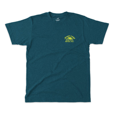 Jenny Lake Grand Teton Map Short-Sleeve Unisex Tee in Mako