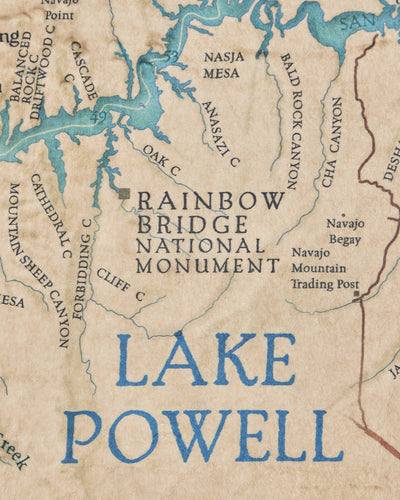 Lake Powell Map Plush Blanket - McGovern & Company