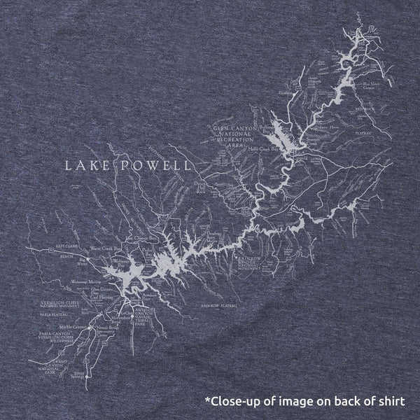 Lake Powell Map Unisex Map Tee