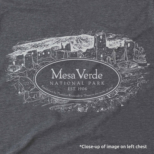 Mesa Verde National Park Map Unisex Long-Sleeve Tee