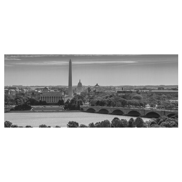 National Mall Black-and-White Photo Scarf