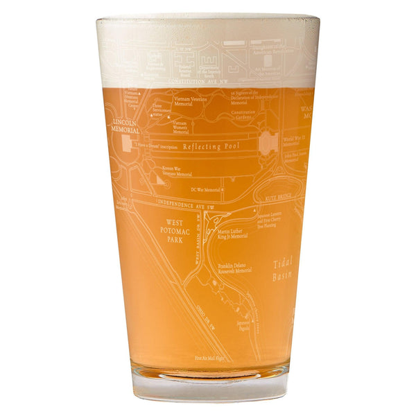 National Mall Line Map Pint Glass - McGovern Outdoor