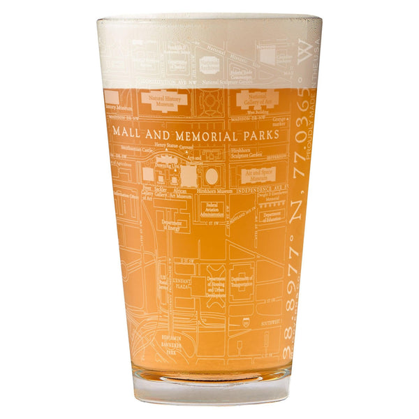 National Mall Line Map Pint Glass - McGovern Outdoor