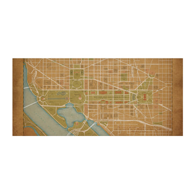 National Mall Vintage Map Scarf - McGovern Outdoor