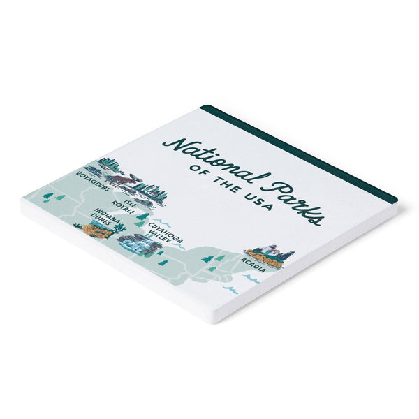 National Parks Of The USA Illustrated Map Coasters (Set Of 4) - McGovern Outdoor