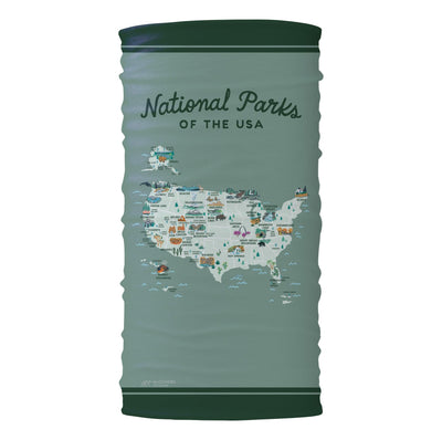 National Parks Of The Usa Illustrated Map Bana