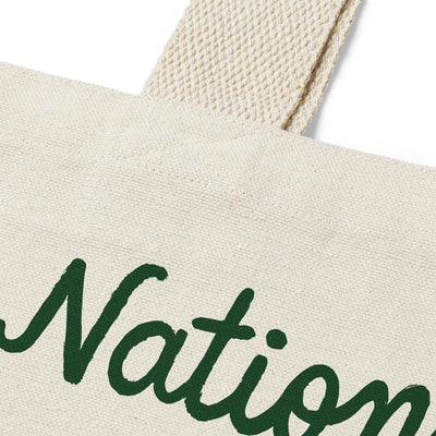 National Parks Of The Usa Illustrated Map Recycled Canvas Tote Bag
