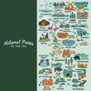 National Parks Of The Usa Illustrated Map Socks