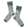 National Parks Of The Usa Illustrated Map Socks