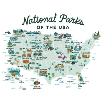 National Parks of the USA Wrapping Paper