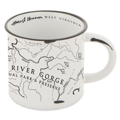 New River Gorge Line Map Camp Mug