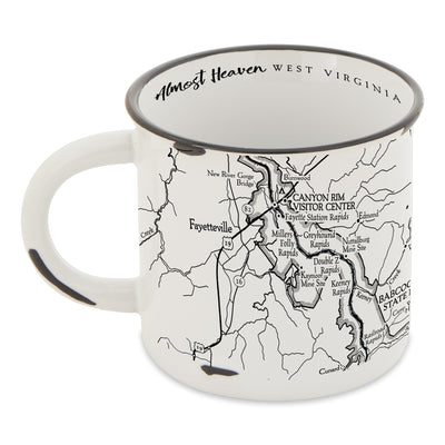 New River Gorge Line Map Camp Mug