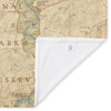 New River Gorge Vintage Map Blanket