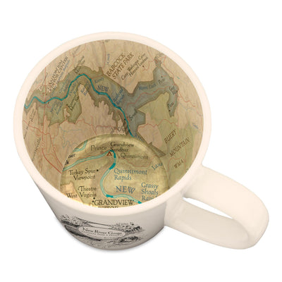 New River Gorge Vintage Map Latte Mug