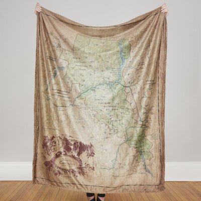 North Cascades National Park Map Blanket - McGovern & Company