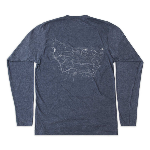 Olympic National Park Compass and Map Long-Sleeve Tee - McGovern Outdoor