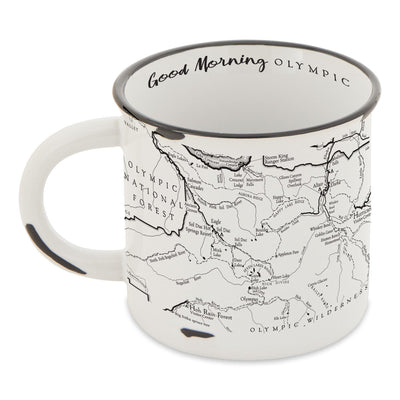 Olympic National Park Line Map Camp Mug