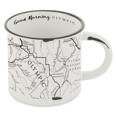 Olympic National Park Line Map Camp Mug