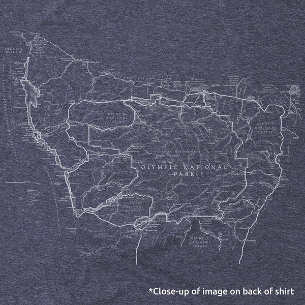 Olympic National Park Map Unisex Tee