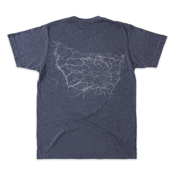 Olympic National Park Map Unisex Tee