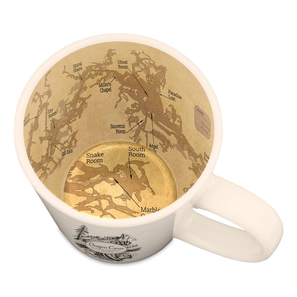 Oregon Caves Vintage Map Latte Mug - McGovern Outdoor