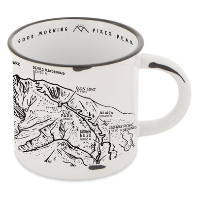 Pikes Peak Hand-Drawn Map Camp Mug