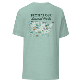 "Protect Our Parks" National Park Map Unisex T-Shirt