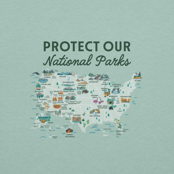 "Protect Our Parks" National Park Map Unisex T-Shirt - McGovern Outdoor