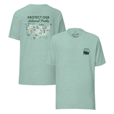 "Protect Our Parks" National Park Map Unisex T-Shirt - McGovern Outdoor