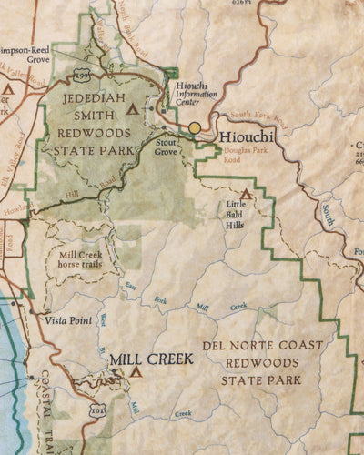 Redwood National Park Map Plush Blanket - McGovern & Company