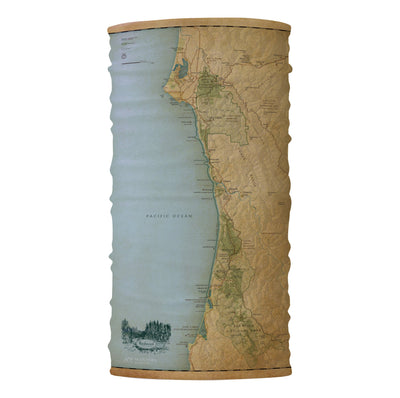 Redwood National and State Parks Vintage Map Bana