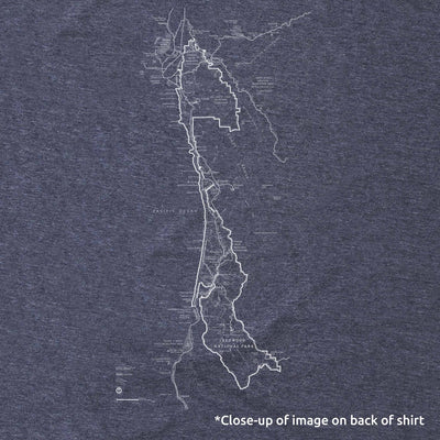 Redwood Parks Map Unisex Long-Sleeve Tee