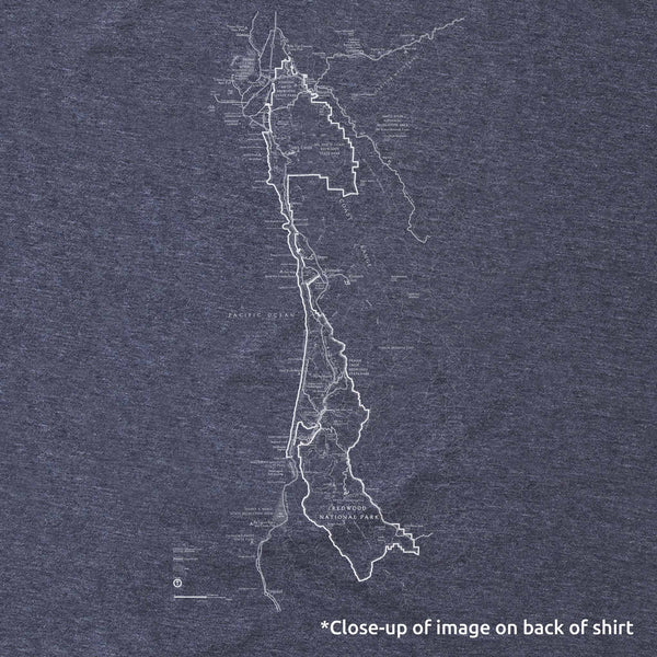 Redwood Parks Map Unisex Long-Sleeve Tee - McGovern Outdoor