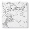 Rocky Mountain National Park Line Map Coasters