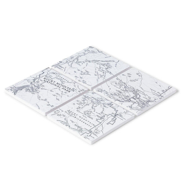 Rocky Mountain National Park Line Map Coasters - McGovern Outdoor