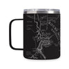Rocky Mountain National Park Line Map Coffee Tumbler - Black
