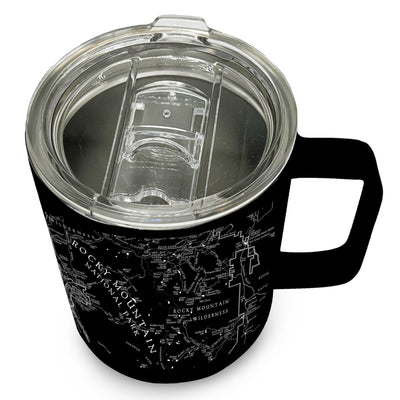 Rocky Mountain National Park Line Map Coffee Tumbler