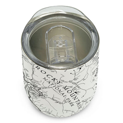 Rocky Mountain National Park Line Map Wine Tumbler