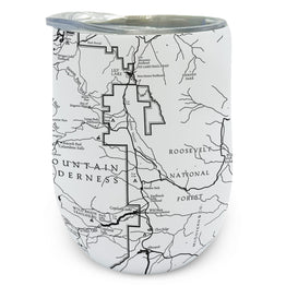 Rocky Mountain National Park Line Map Wine Tumbler