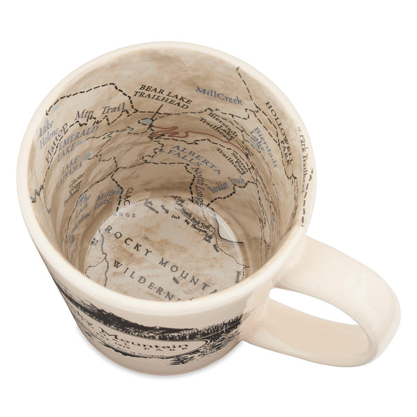 Rocky Mountain National Park Map Inside Out Latte Mug - McGovern & Company