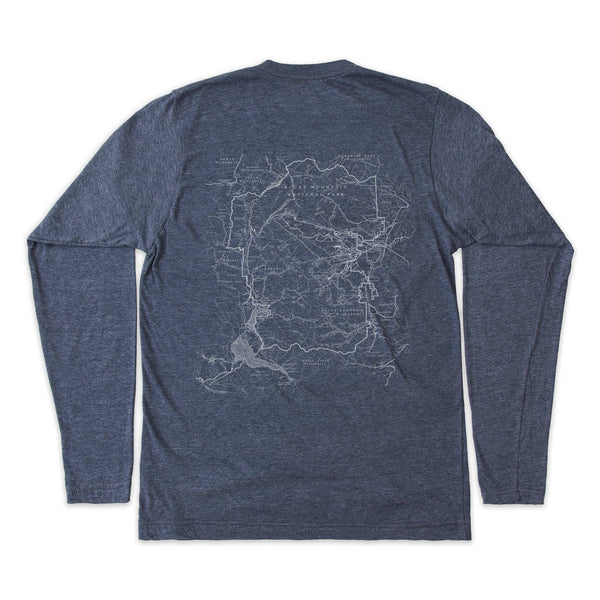 Rocky Mountain National Park Map Long-Sleeve Unisex Tee - McGovern Outdoor
