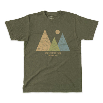 Rocky Mountain Triangle Map Short-Sleeve Unisex Tee - McGovern Outdoor