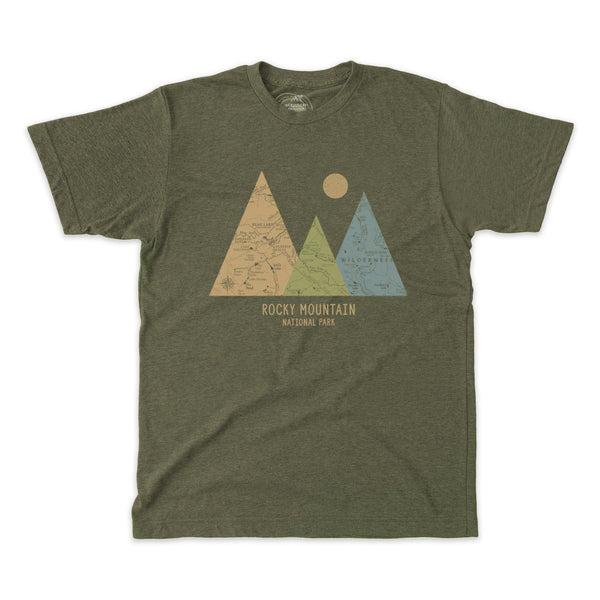 Rocky Mountain Triangle Map Short-Sleeve Unisex Tee - McGovern Outdoor