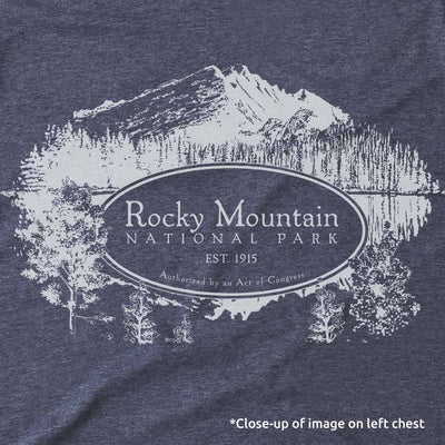 Rocky Mountains National Park Map Unisex Tee