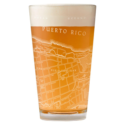 San Juan Puerto Rico Line Map Pint - McGovern Outdoor