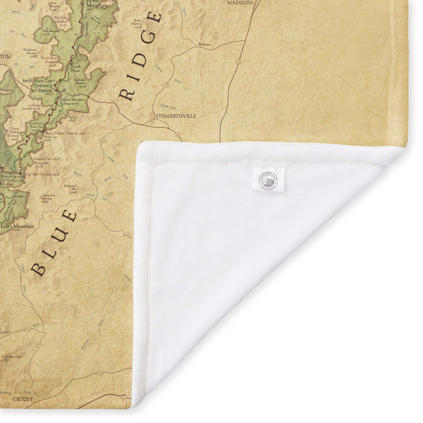 Shenandoah National Park Map Blanket