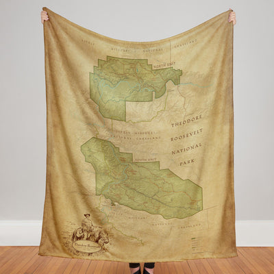 Theodore Roosevelt National Park Map Blanket